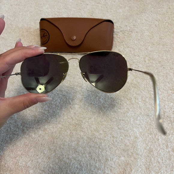 Ray-Ban RB3025 Custom Large Aviators w/ Green Flash Mirror Lenses 62in - Picture 2 of 3